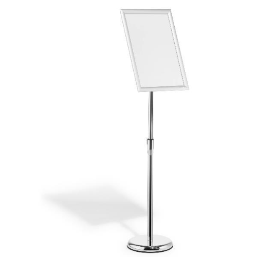 Espositore con cornice a scatto - alluminio - da pavimento - A3 - Durable